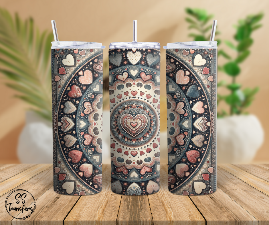 Spiral Hearts Sub Tumbler Transfer