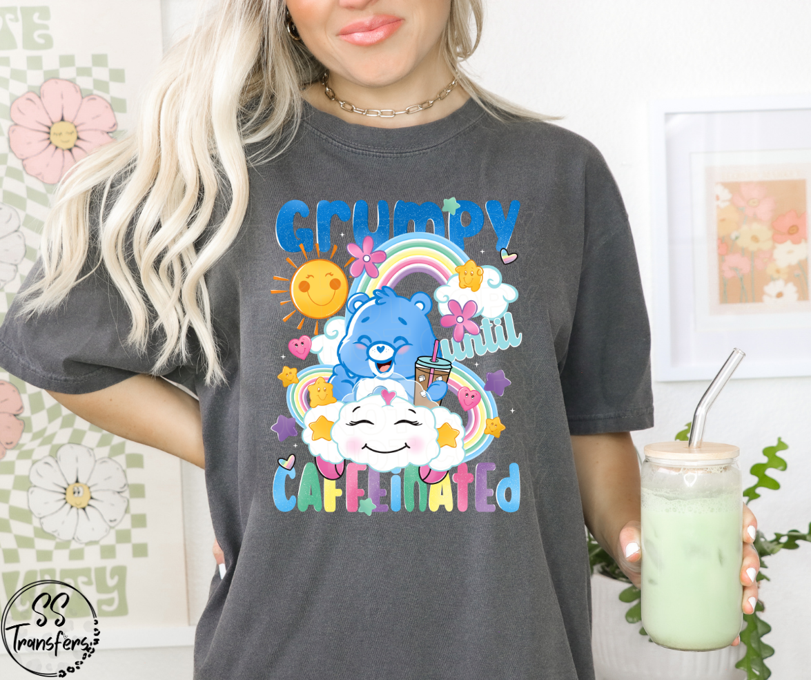 Grumpy Until Caffeinated DTF Transfer