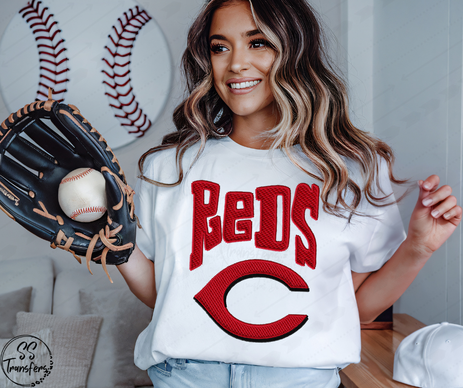 Pro Baseball Faux Embroidered (All Pro Teams Avail.) DTF Transfer