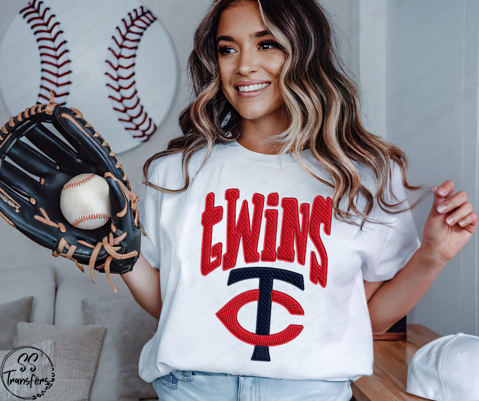 Pro Baseball Faux Embroidered (All Pro Teams Avail.) DTF Transfer