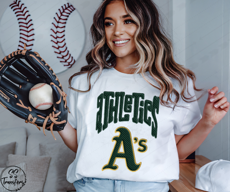 Pro Baseball Faux Embroidered (All Pro Teams Avail.) DTF Transfer
