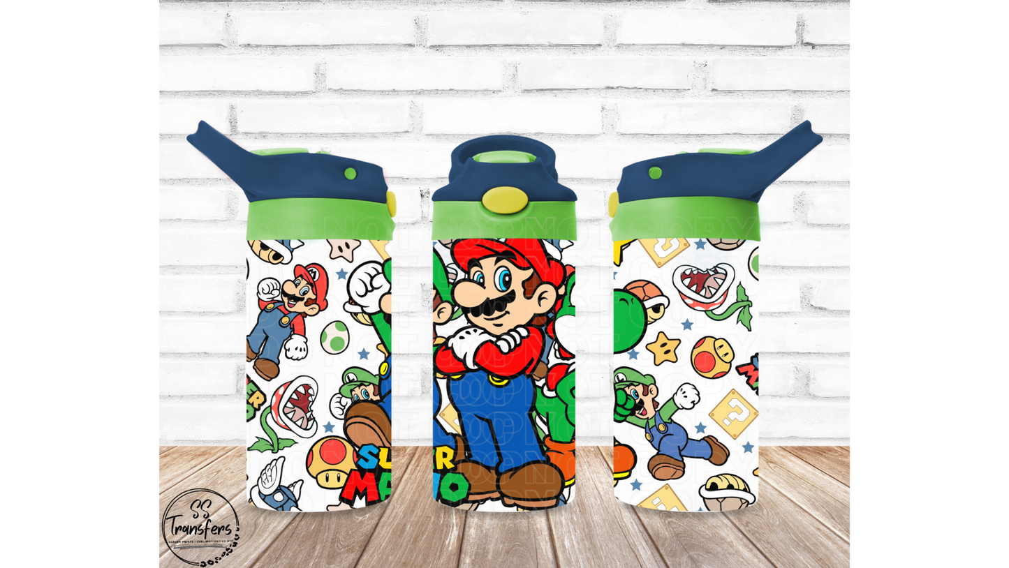 Super Brothers (Multiple Options) 12oz Sippy/Flip Top Tumbler Sublimation Transfer