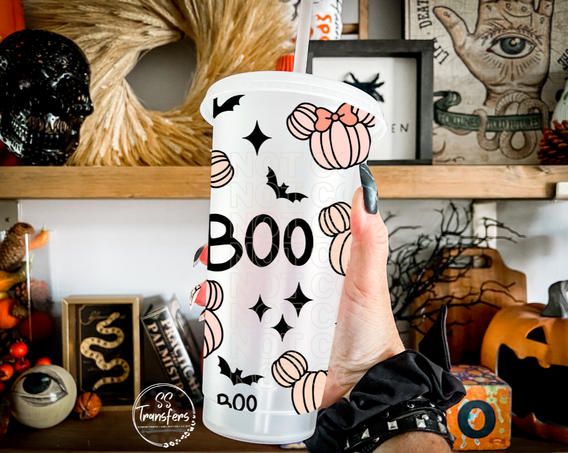 Pumpkin Mouse Ears & Bats Cold Cup UV Wrap