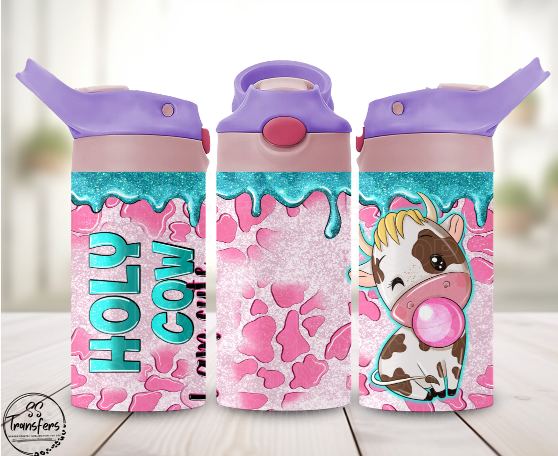 Holy Cow I Am Cute 12oz Sippy/Flip Top Tumbler UV Wrap