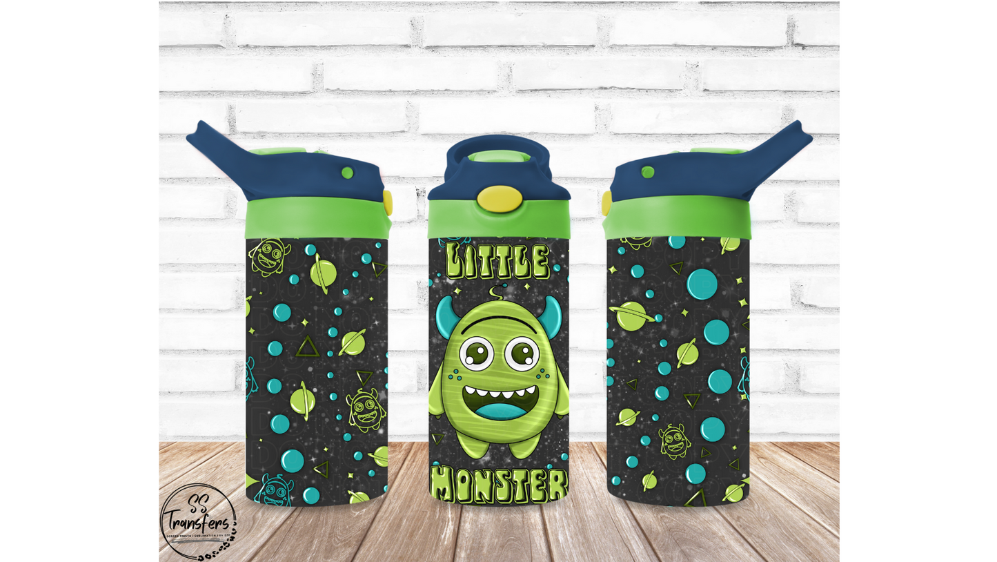 Little Monster 12oz Sippy/Flip Top Tumbler Sublimation Transfer