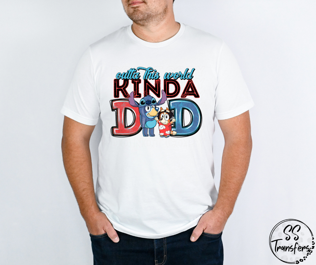 Outta This World Dad DTF Transfer