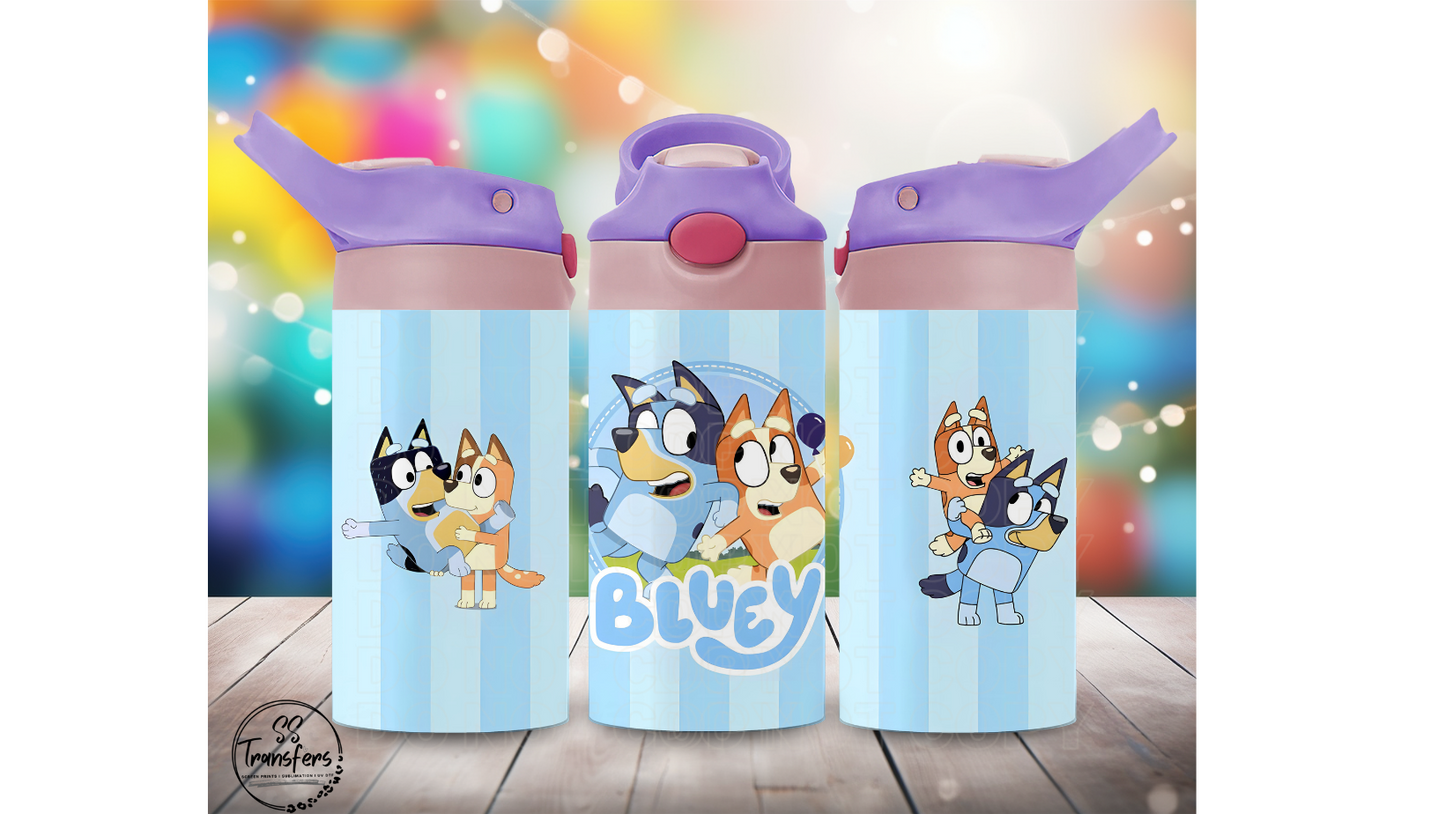 Blue Dog (Multiple Options) 12oz Sippy/Flip Top Tumbler Sublimation Transfer