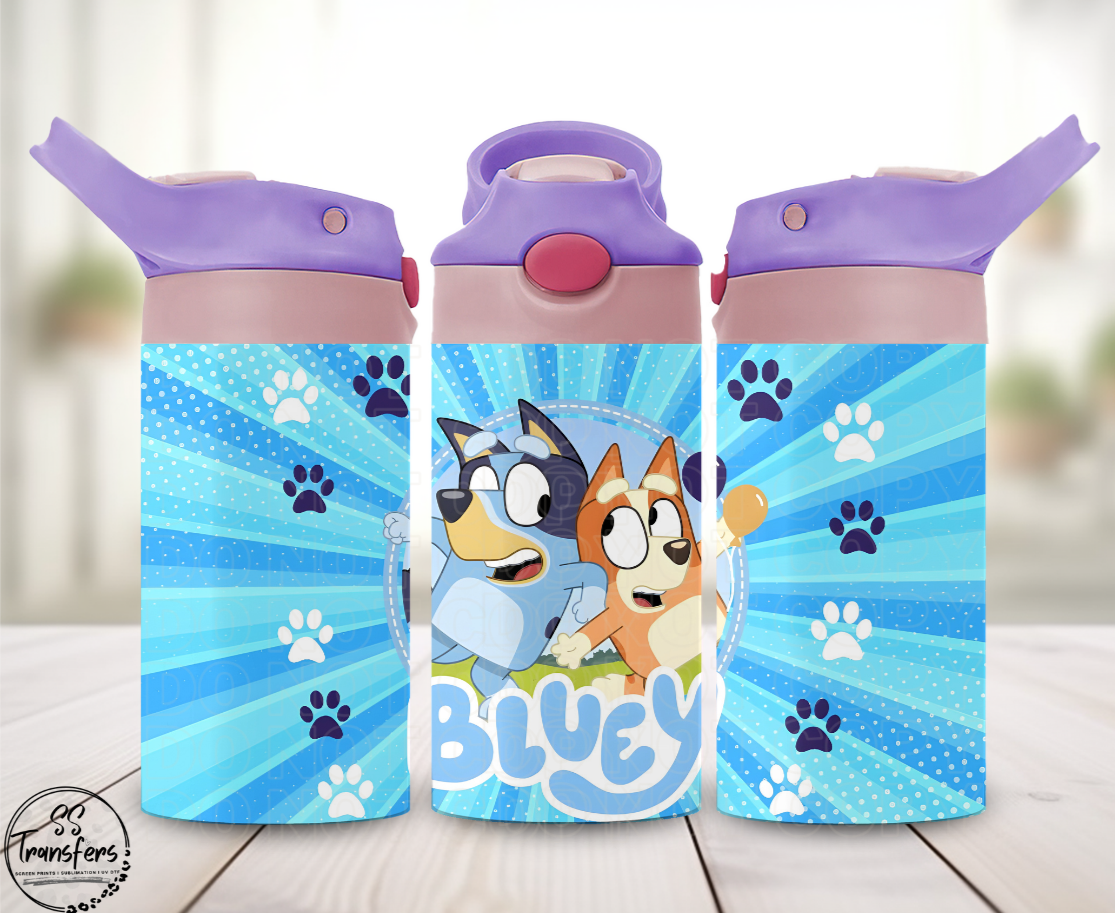 Blue Dog (Multiple Colors) 12oz Sippy/Flip Top Tumbler UV Wrap