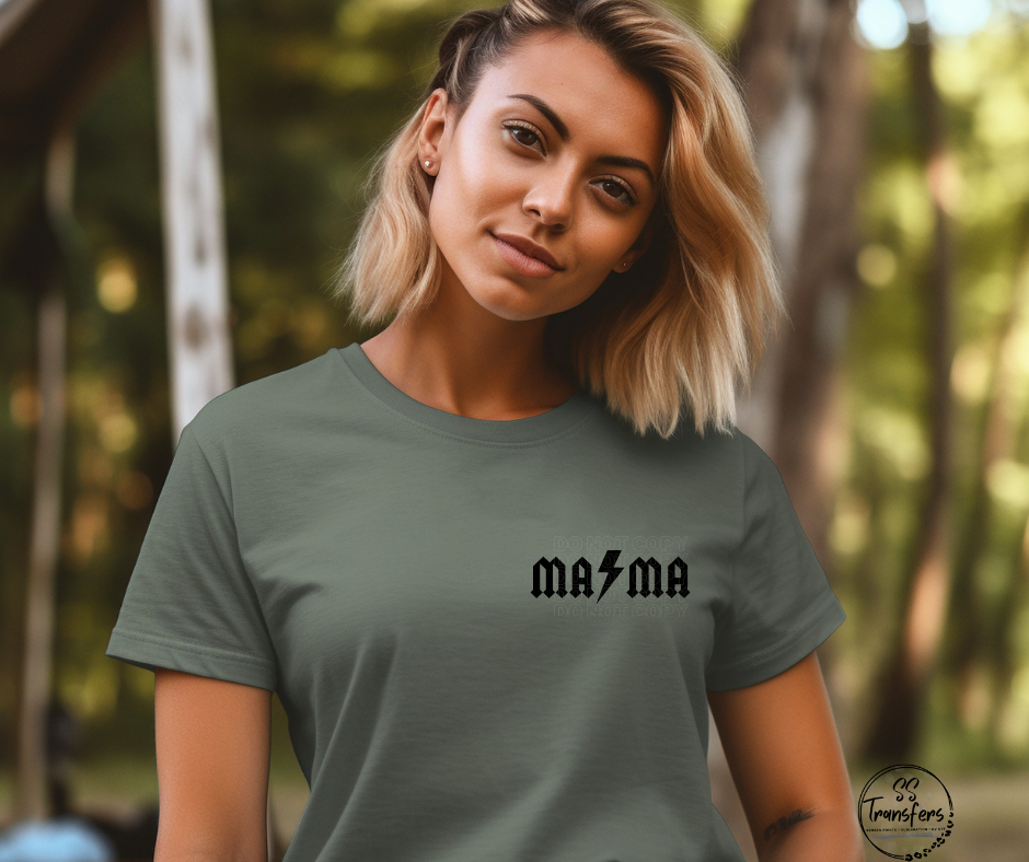 Mama w/Lightening Bolt Pocket DTF Transfer
