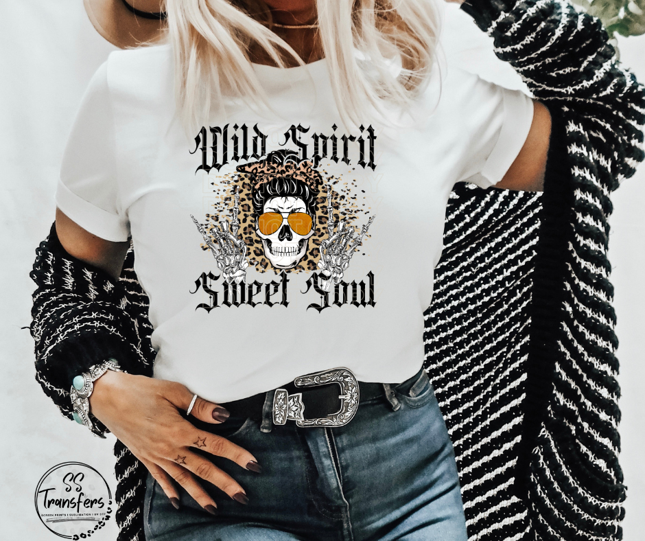 Wild Spirit Sweet Soul DTF Transfer