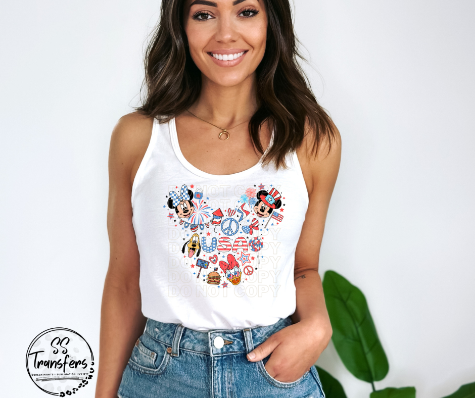 USA Mouse DTF Transfer