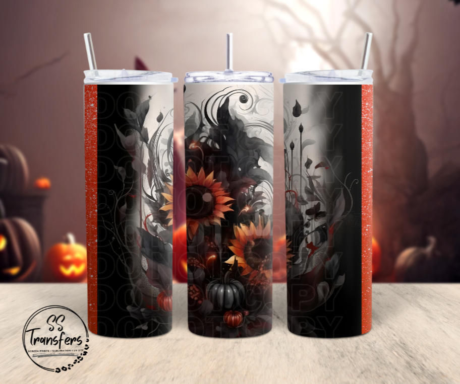 Dark Floral Sub Tumbler Transfer