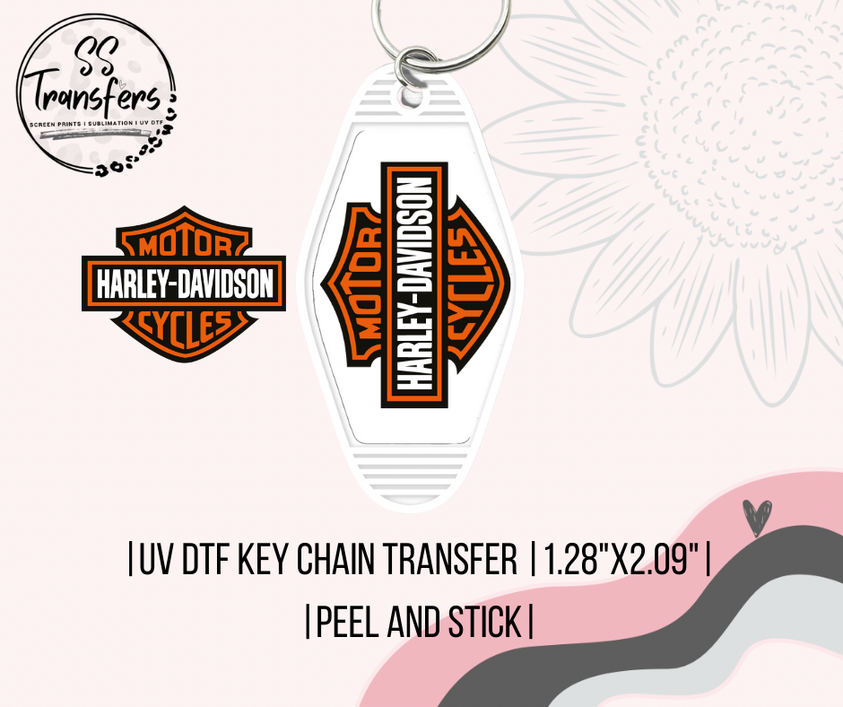 Motorcycle UV Motel Keychain