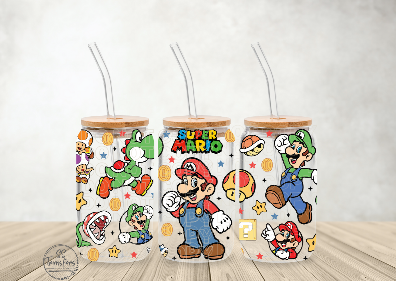 Super Mustache Friends Libbey UV Wrap