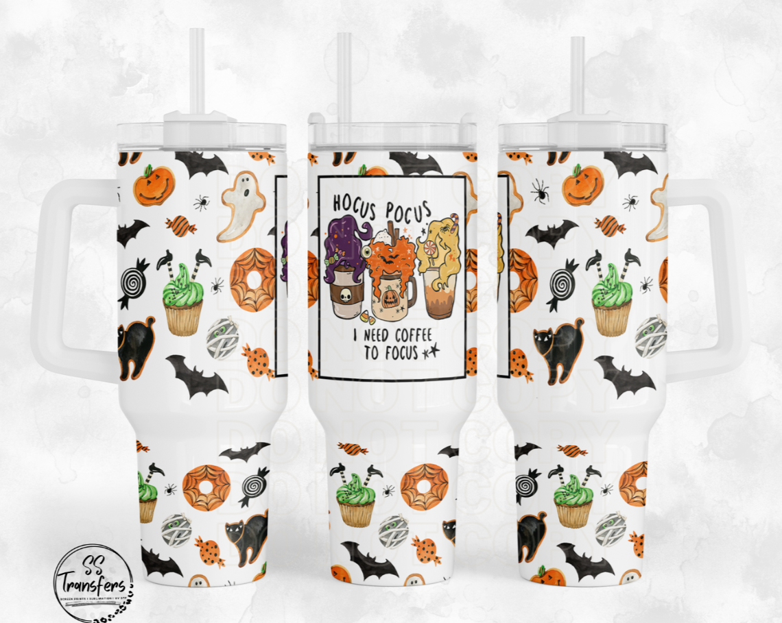 Need Coffee to Focus 40oz UV Wrap