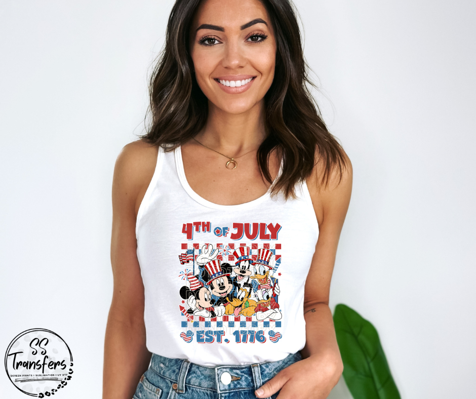 Mouse 4th of July DTF Transfer