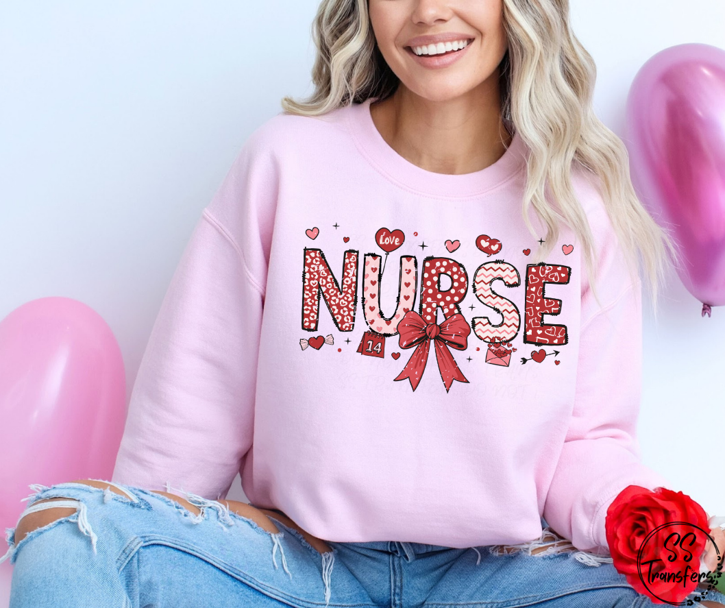Teacher, Mama, Nurse Valentines Doodles DTF Transfer