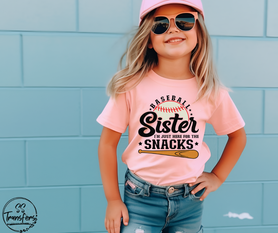 Just Here For The Snacks Brother/Sister DTF Transfer