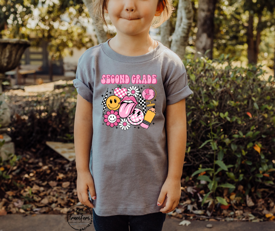 Pink Checkered (Pre-K-6th grade) Kids DTF Transfer