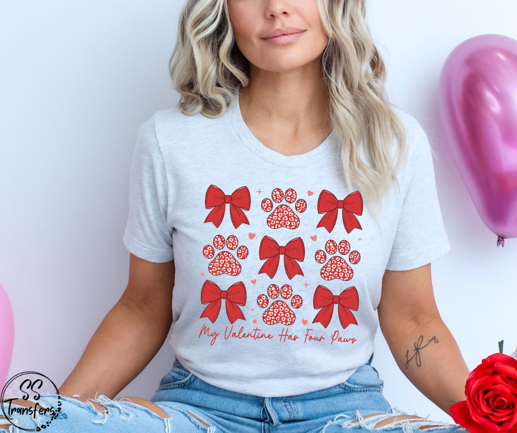 My Valentine Has Four Paws DTF Transfer