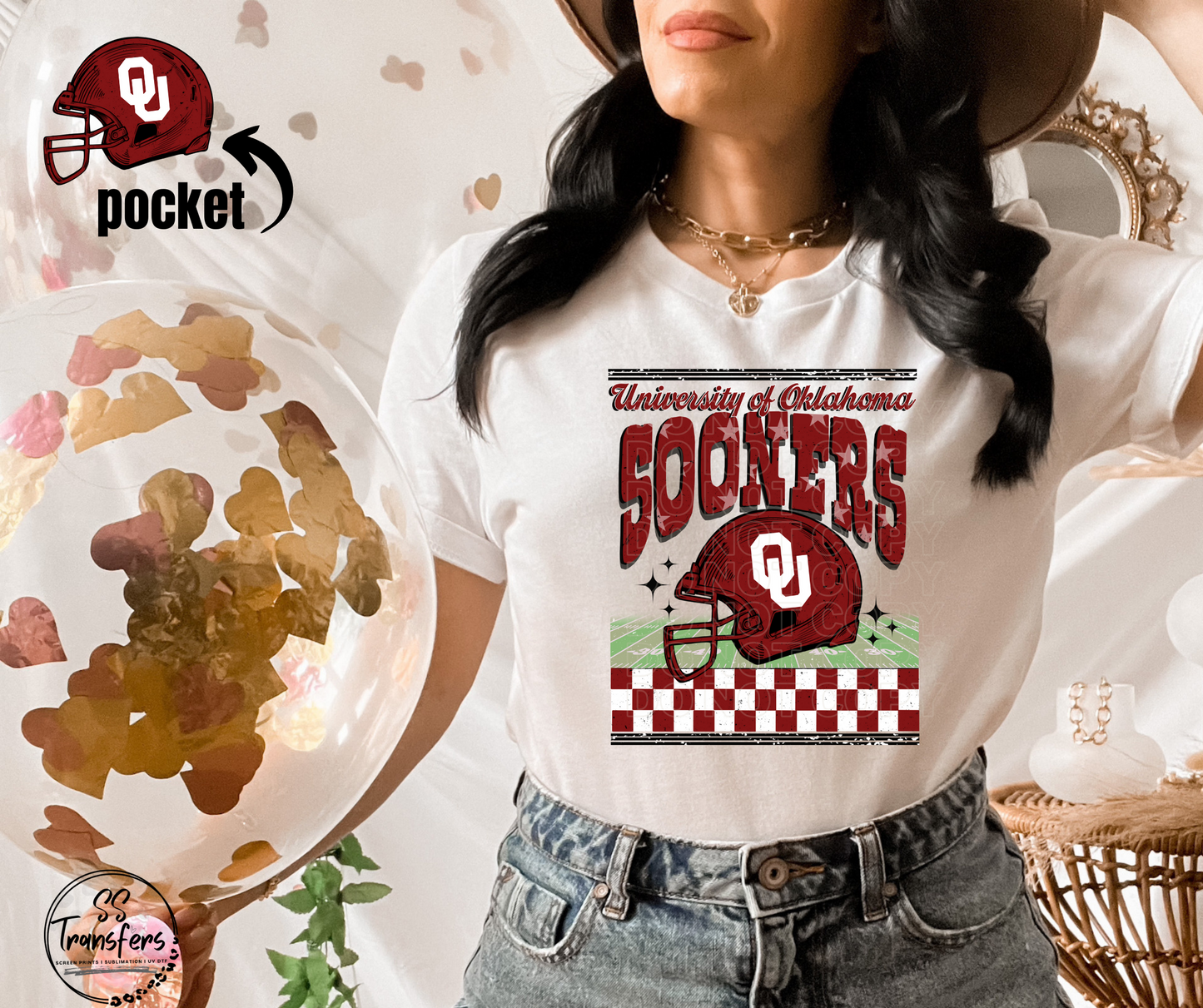 Checkered Boomer (Pocket Included) DTF Transfer