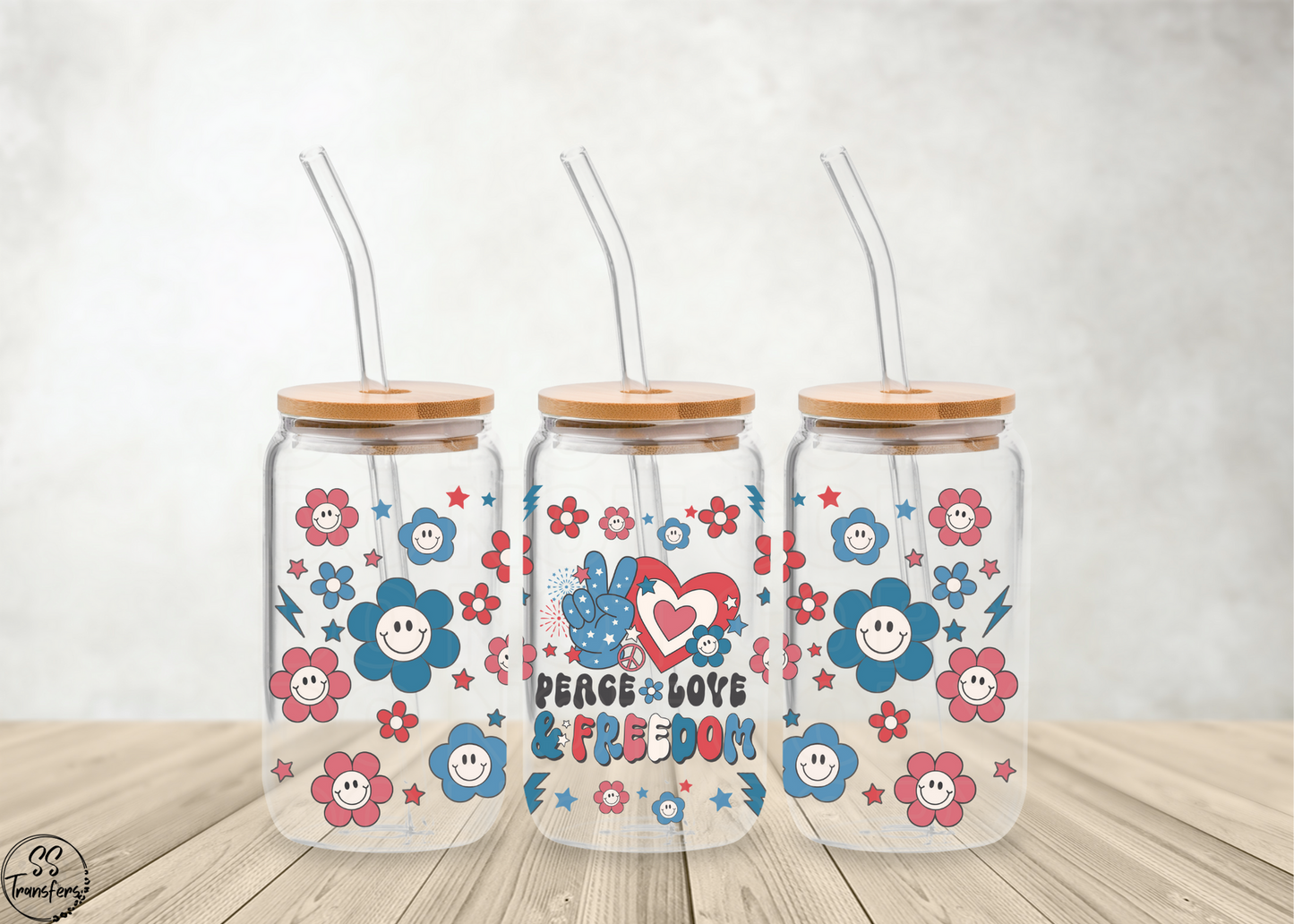 Peace, Love & Freedom Libbey UV Wrap