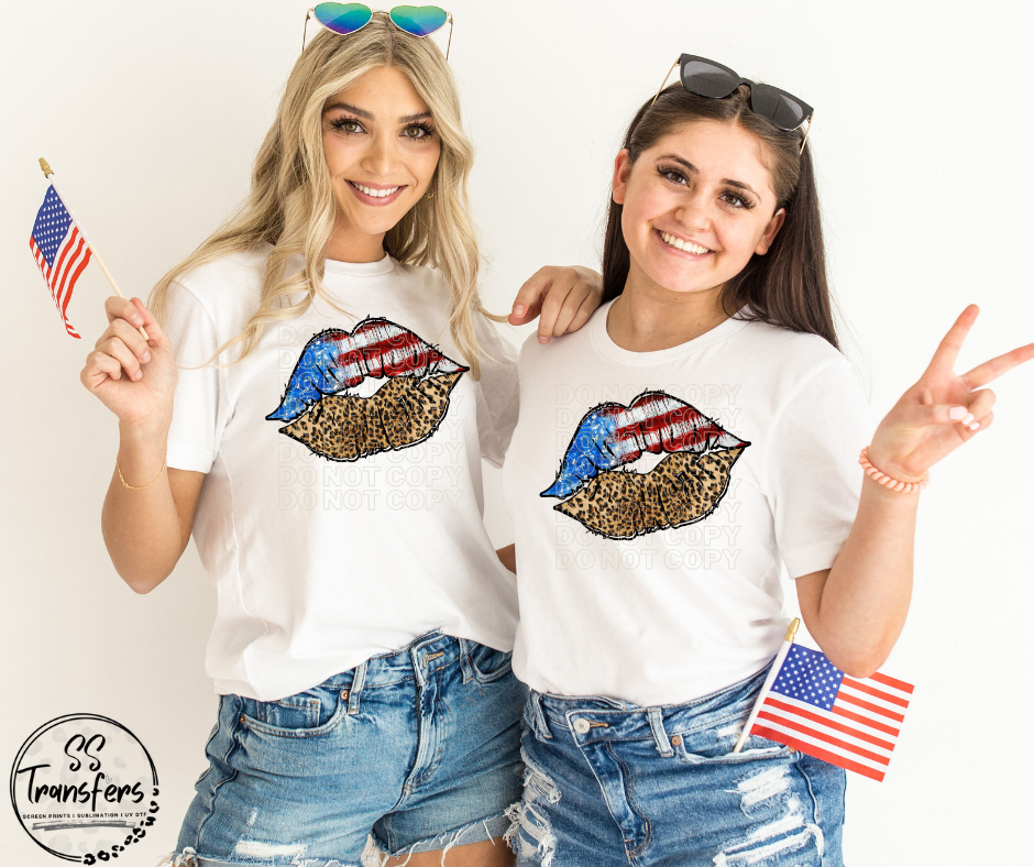 Americana Lips DTF Transfer