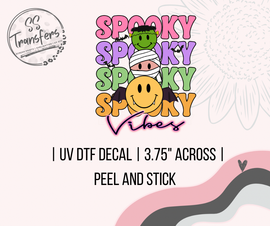 Spooky Vibes Scary Smileys UV Decal