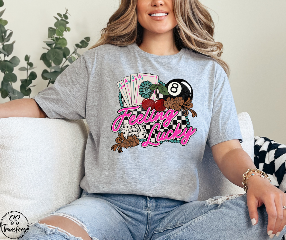 Feeling Lucky Aces (Pocket Included) DTF Transfer