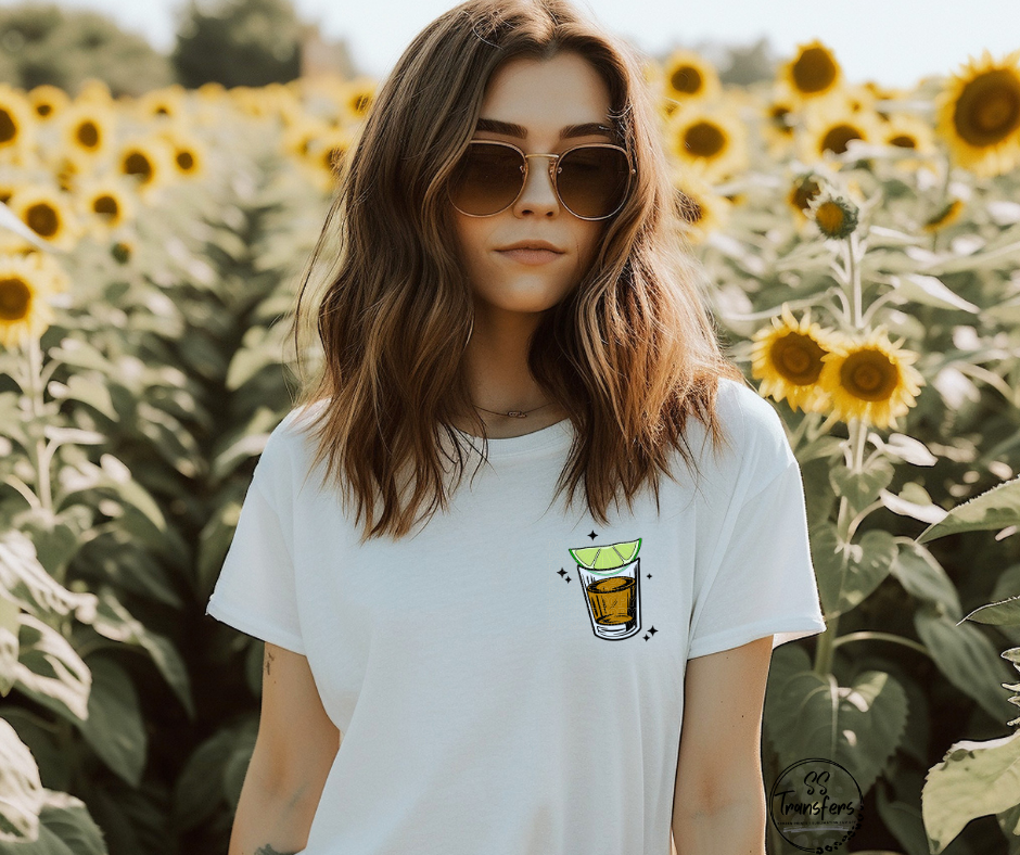 Tequila Shot Pocket DTF Transfer