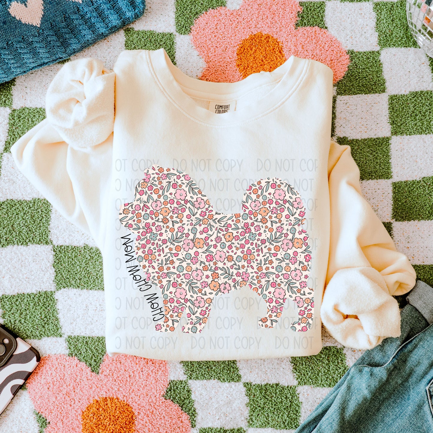 Dog Mom Floral (Multiple Breed Choices) DTF Transfer
