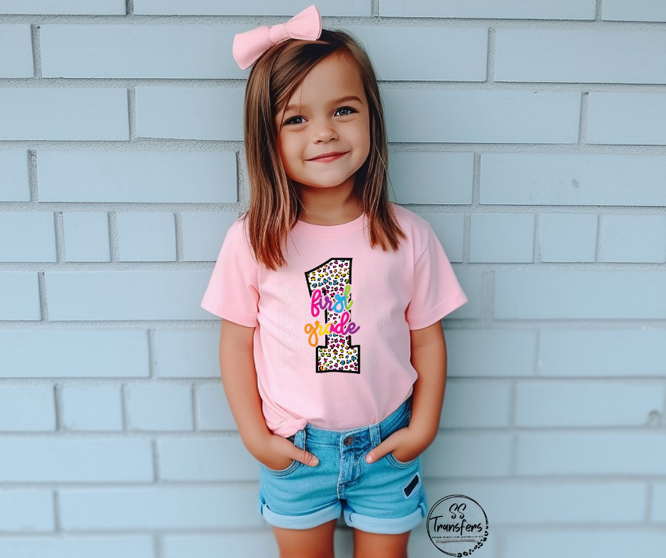 Leopard Rainbow (Pre School-5th grade) Kids DTF Transfer