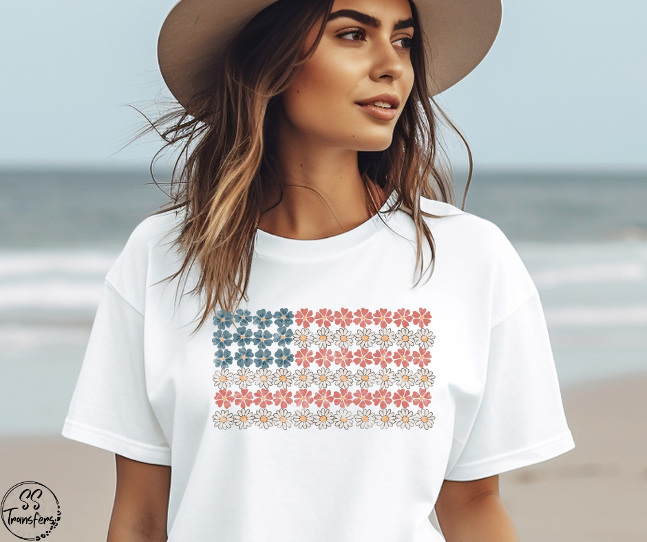 Flower Flag DTF Transfer