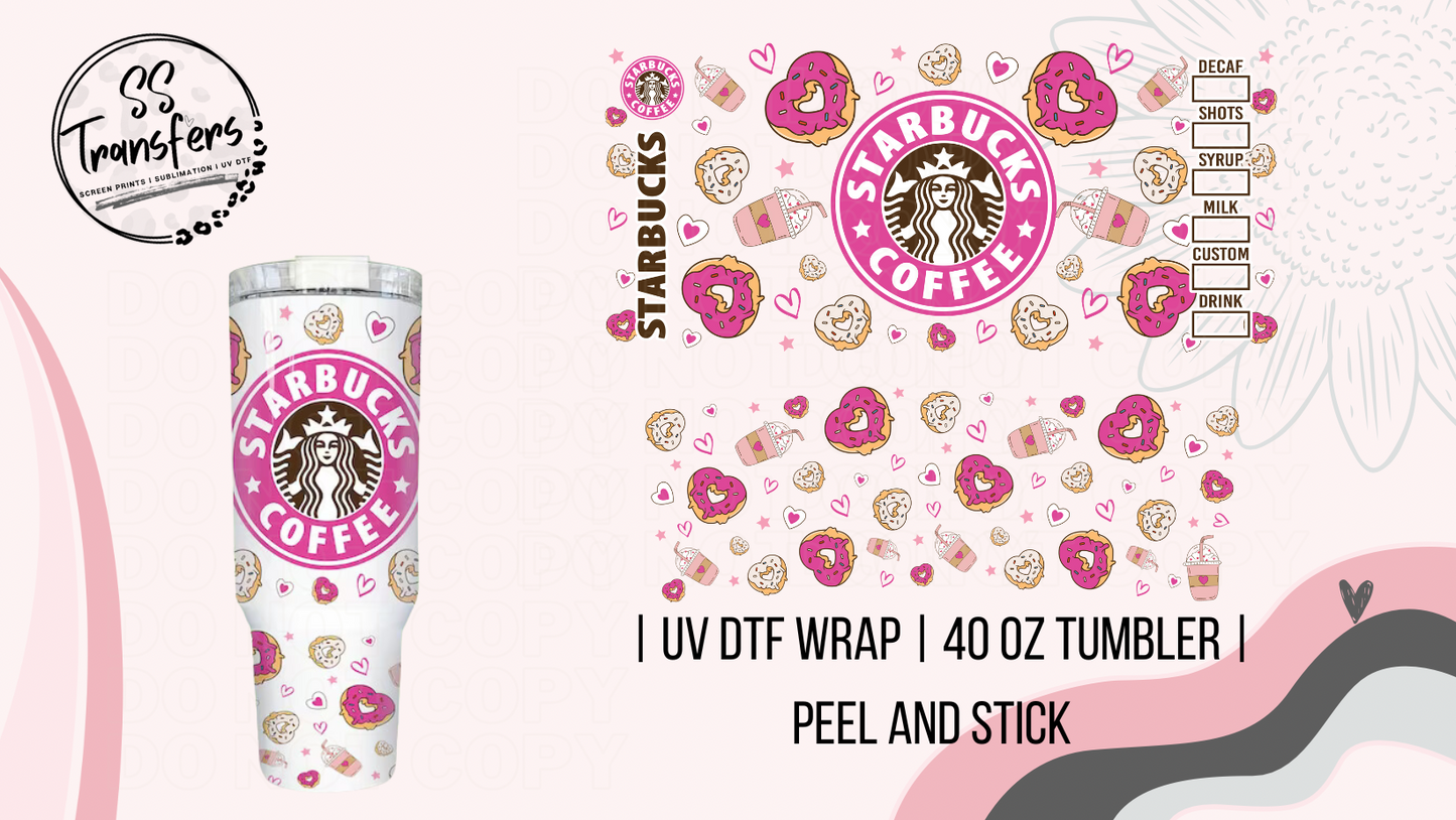 Donuts & Coffee 40oz UV Wrap