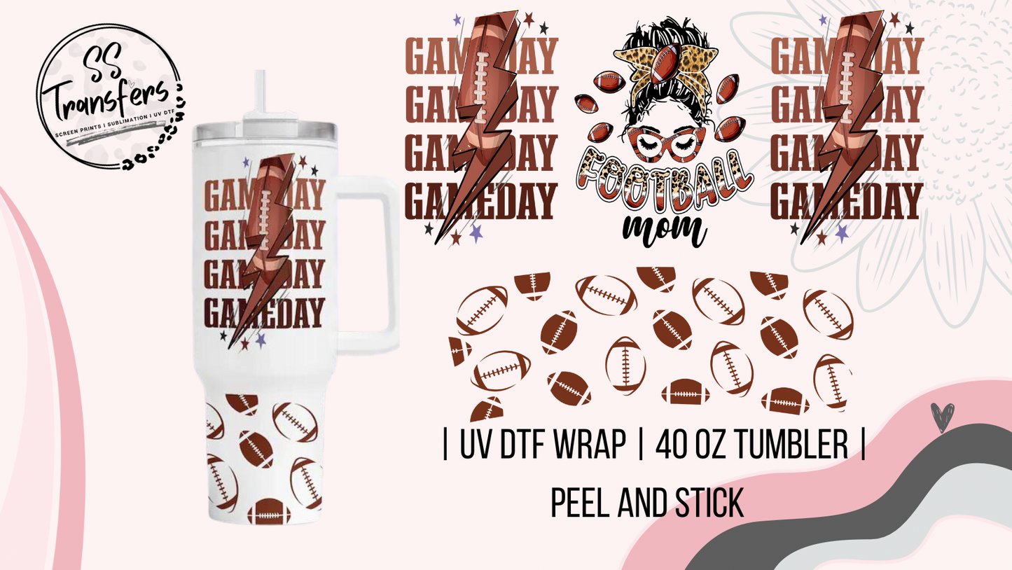 Football Game Day 40oz UV Wrap