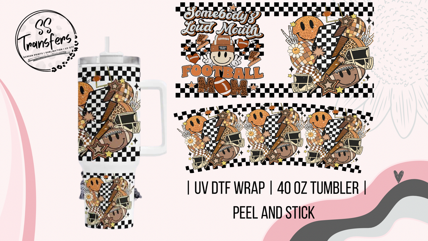 Loud Mouth Football Mama 40oz UV Wrap
