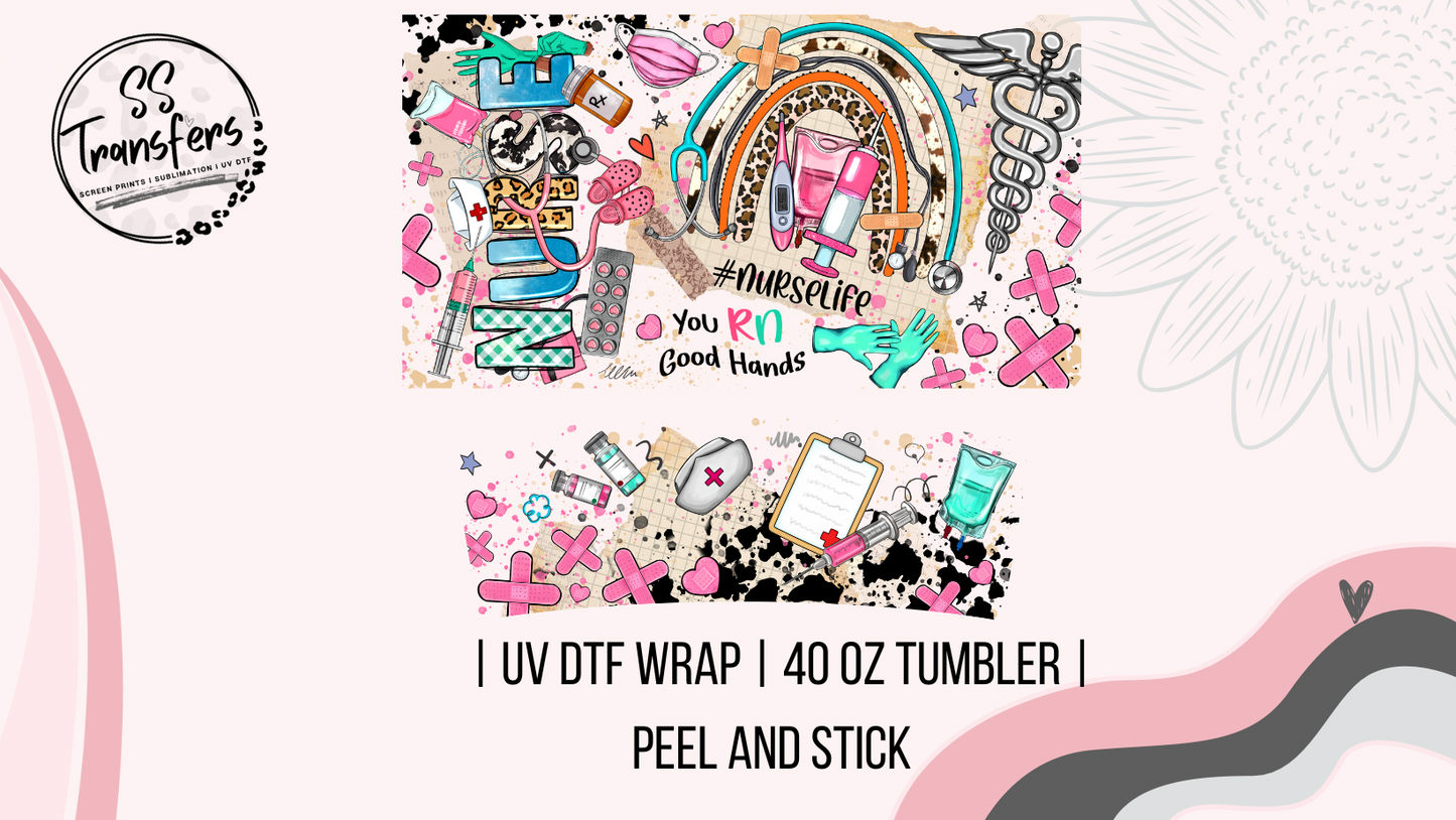 Cute Nurse 40oz UV Wrap