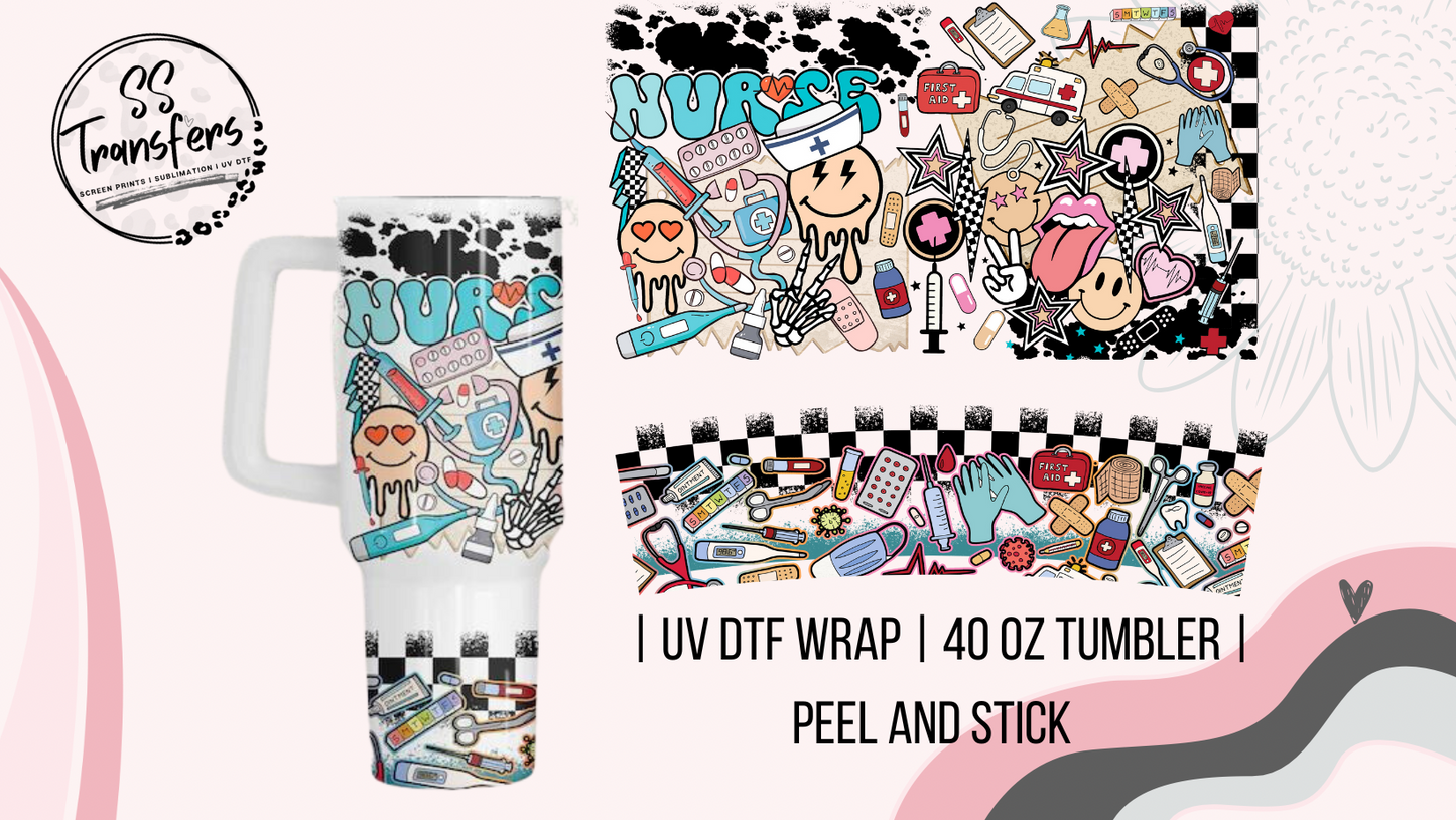 Nurse Smiley 40oz UV Wrap