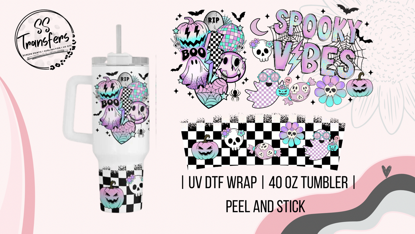 Pastel Spooky Vibes 40oz UV Wrap