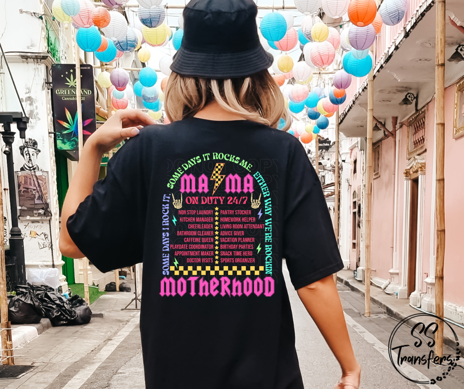 Mama on Duty 24/7 (Pocket Included) DTF Transfer