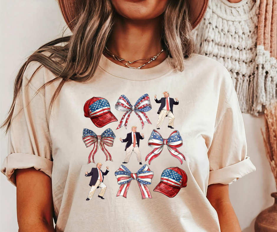 Hat, Bows, Trump Stack DTF Transfer