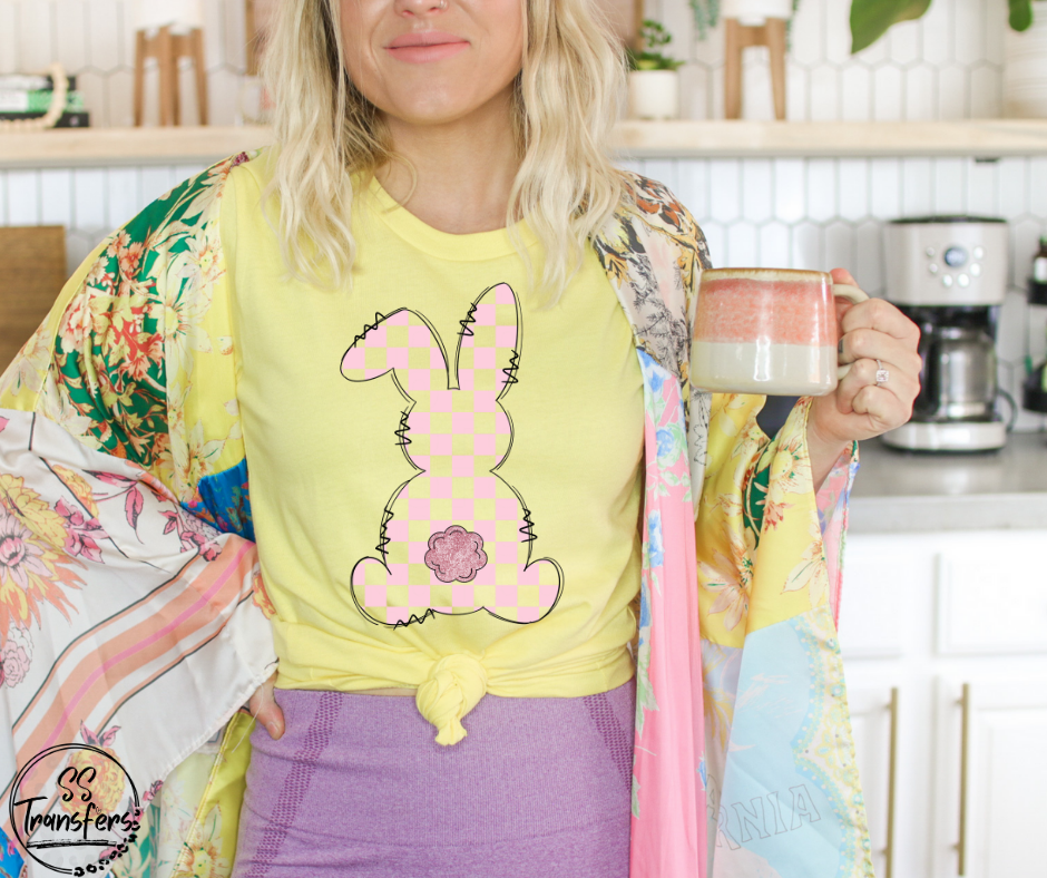 Checkered Bunny (Multiple Options) DTF Transfer