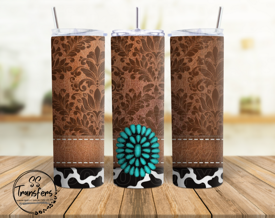 Western Leather Sub Tumbler Transfer