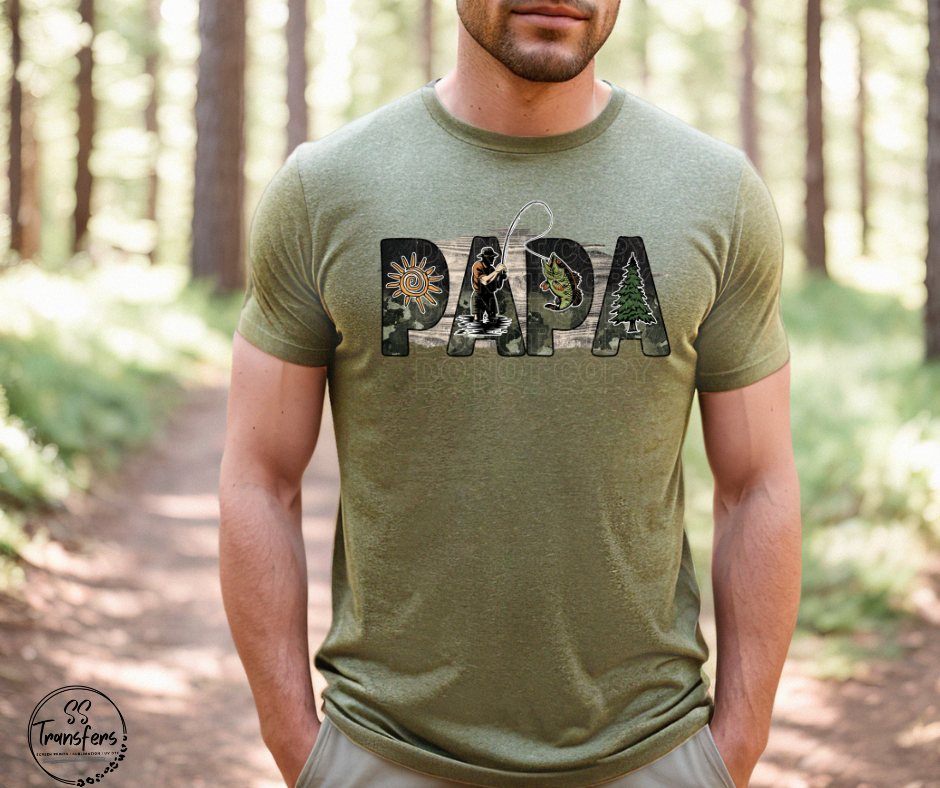 Papa Fishing DTF Transfer