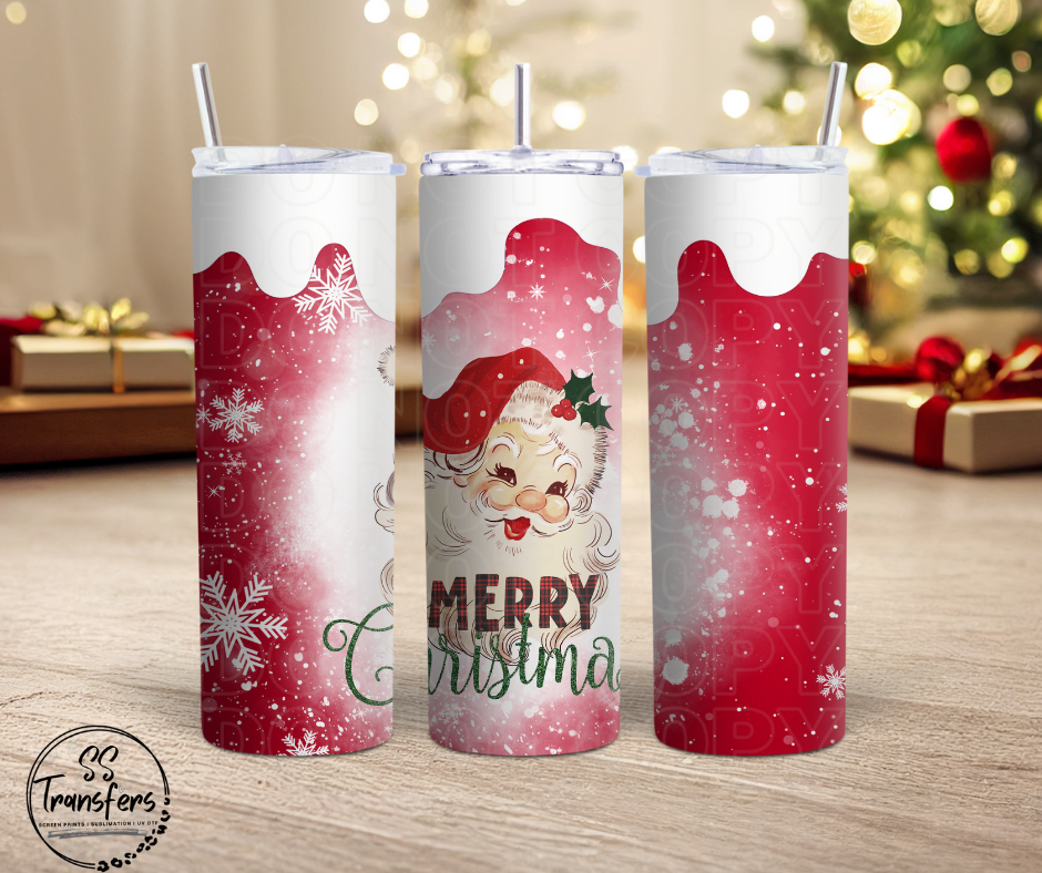 Vintage Santa Merry Christmas (Multiple Options) Sub Tumbler Transfer