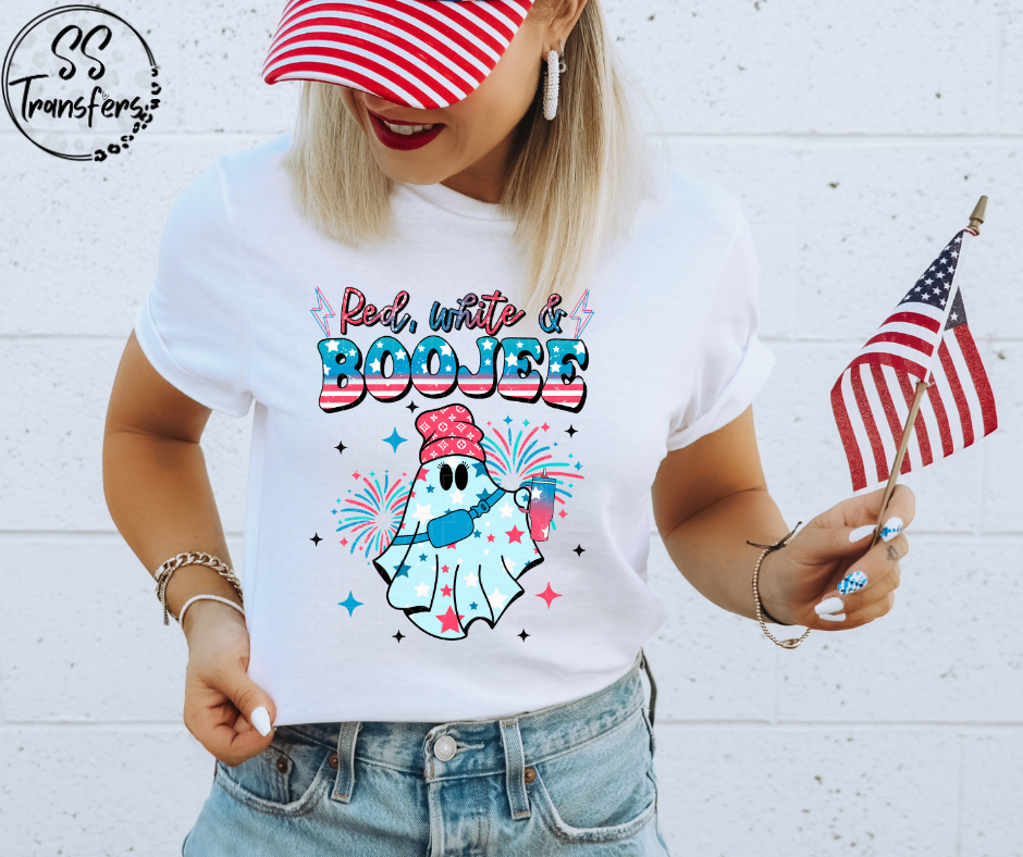 Red, White and Boojee DTF Transfer