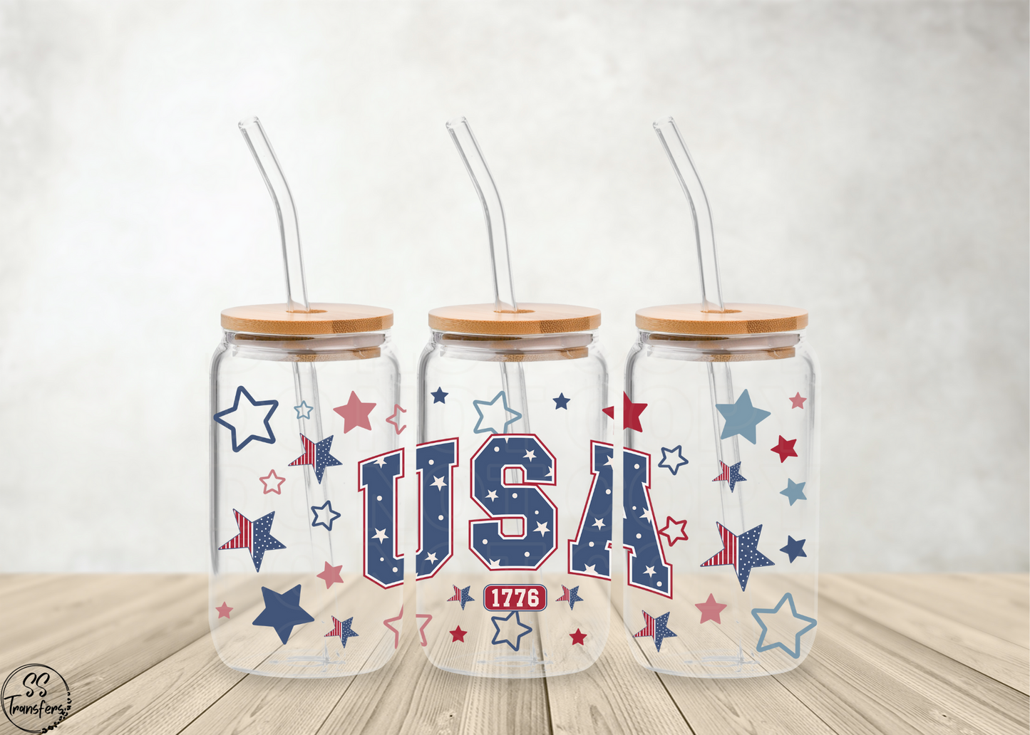 USA 1776 Stars Libbey UV Wrap
