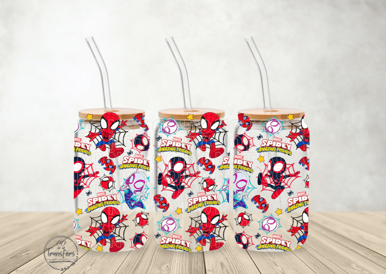 Red and Black Spider Libbey UV Wrap