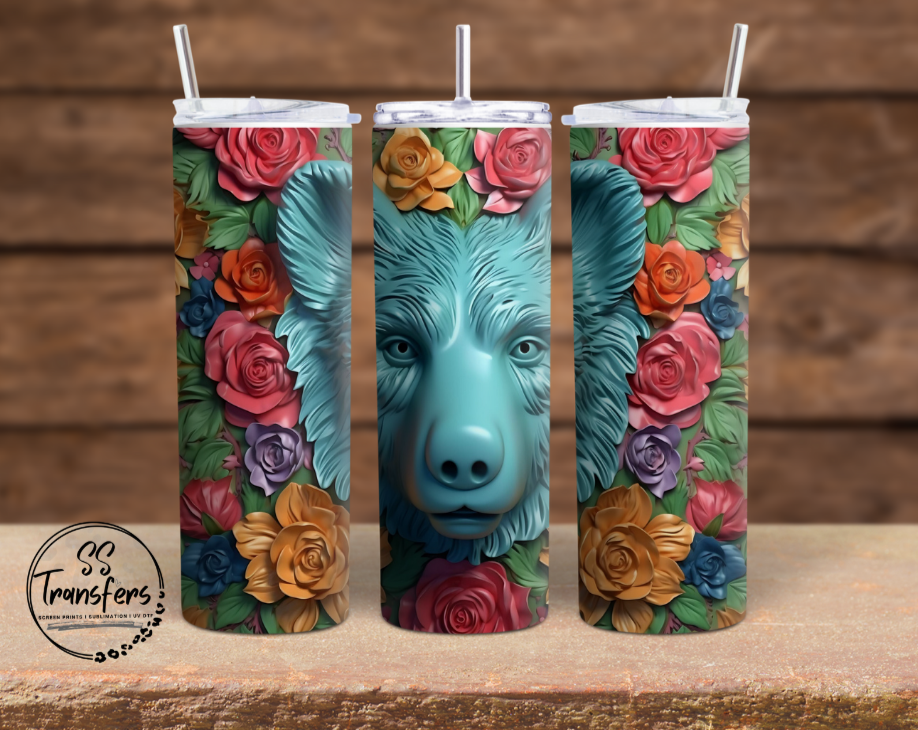 3D Bear Sub Tumbler Transfer
