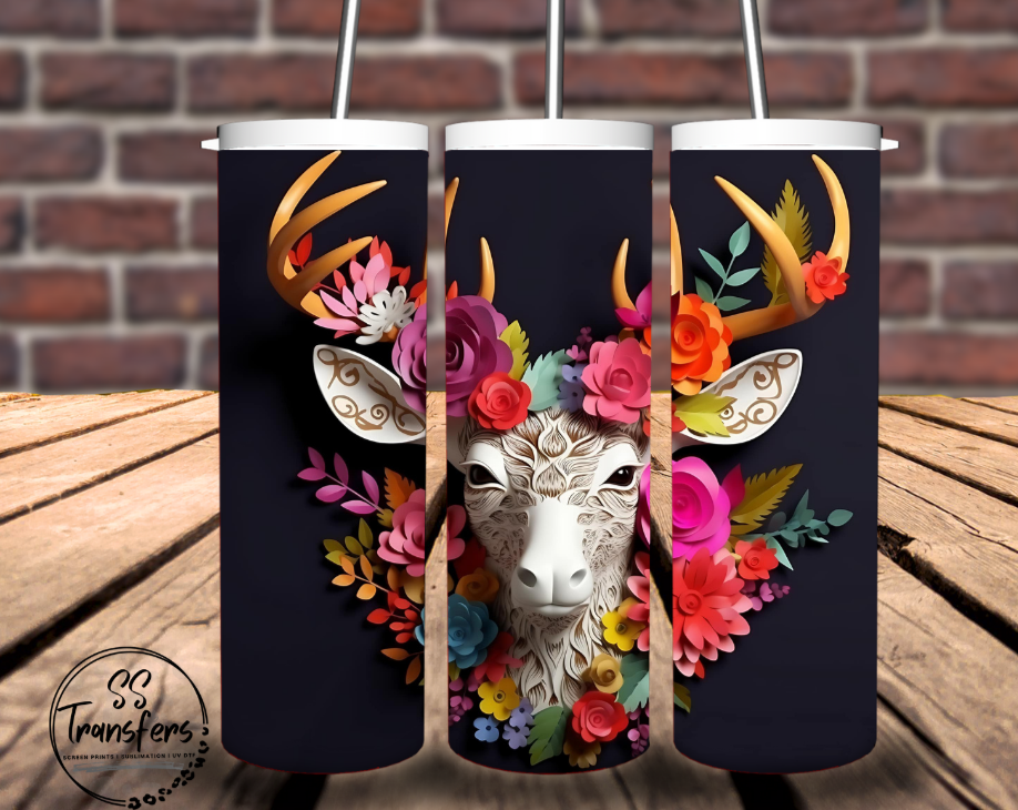 3D Deer Sub Tumbler Transfer